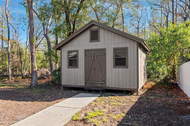 view of outbuilding