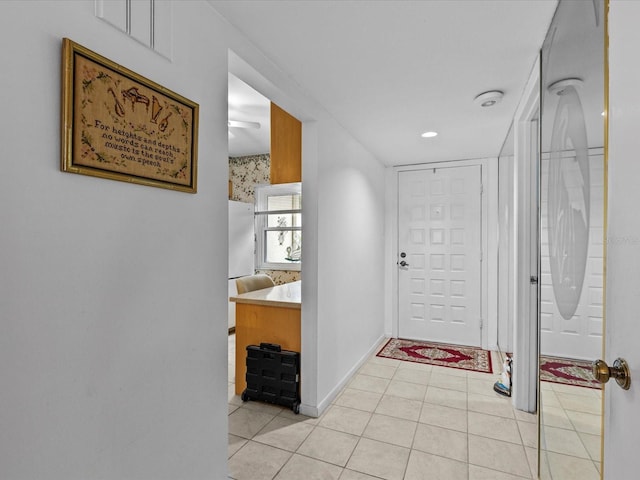 view of tiled foyer