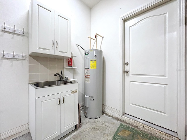 utilities with sink and water heater