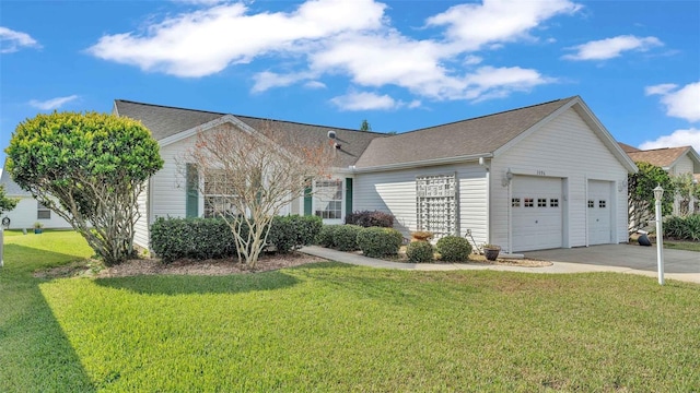 ranch-style house with a front yard