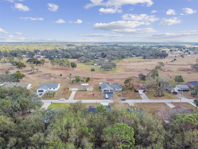 bird's eye view with a rural view