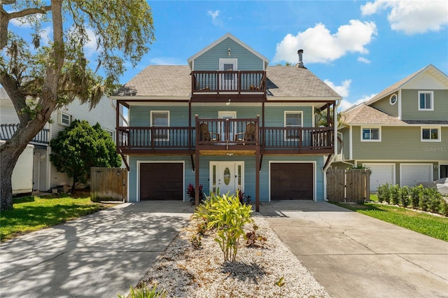 front of property with a balcony