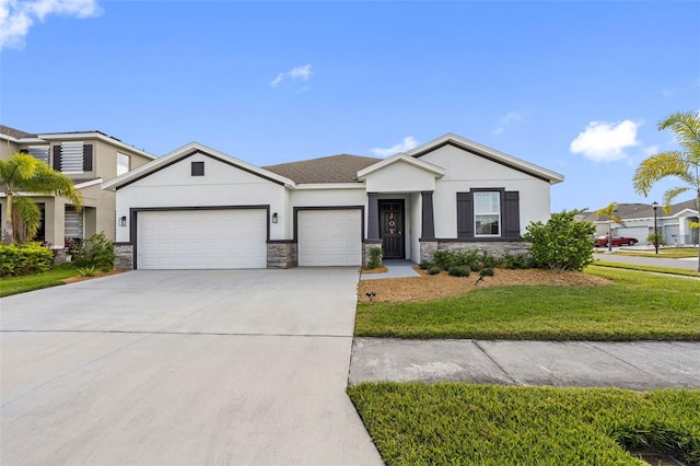 view of front facade with a garage