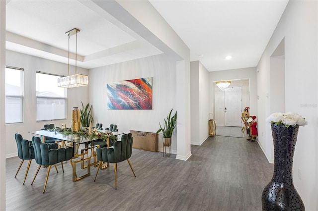 dining room with hardwood / wood-style floors