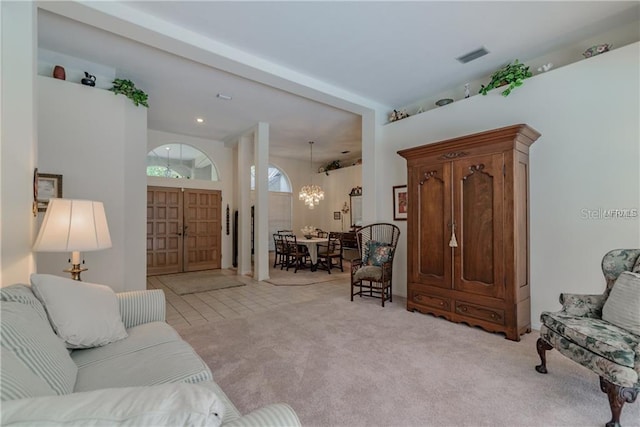 view of carpeted living room