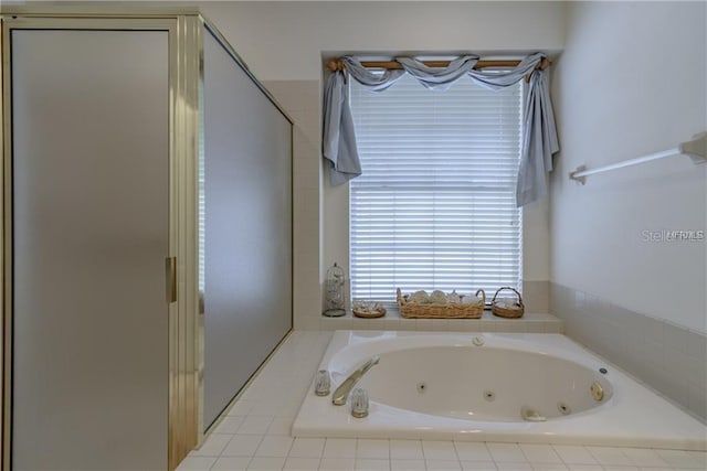 bathroom with independent shower and bath