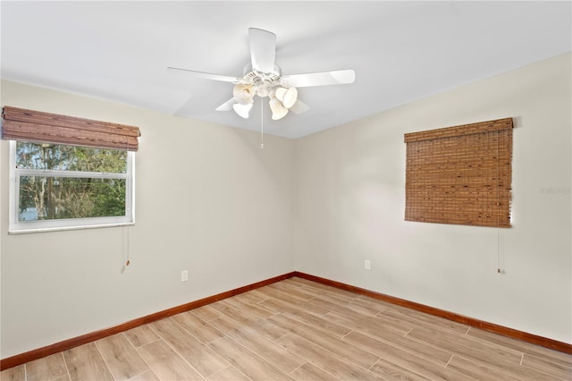 empty room with ceiling fan