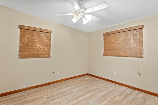 empty room with ceiling fan