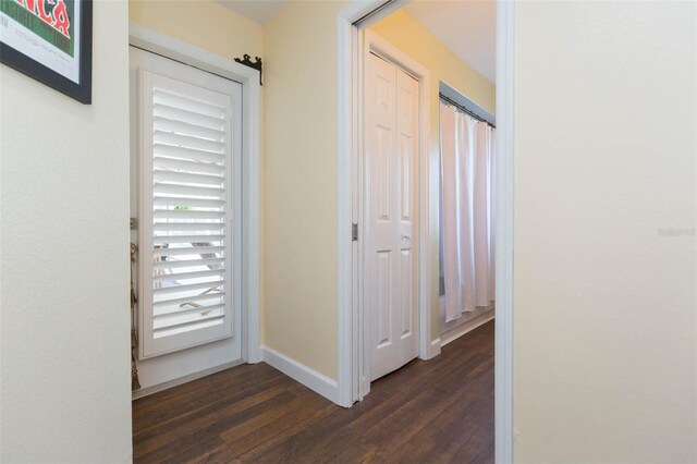10328 Henderson St, Spring Hill, FL 34608 - interior space with dark hardwood / wood-style flooring