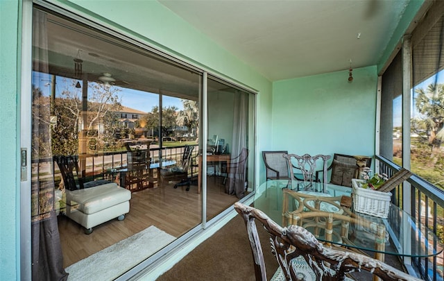 view of sunroom / solarium