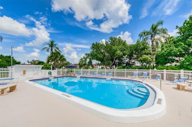 view of pool with a patio area