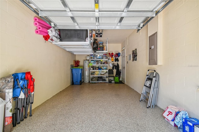 garage featuring electric panel