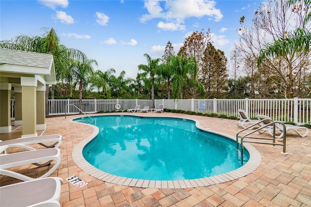 view of pool with a patio