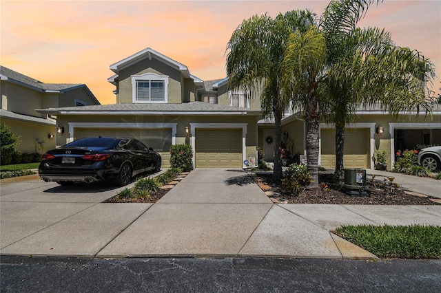 view of front facade featuring a garage