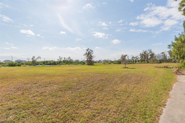 view of yard featuring a rural view