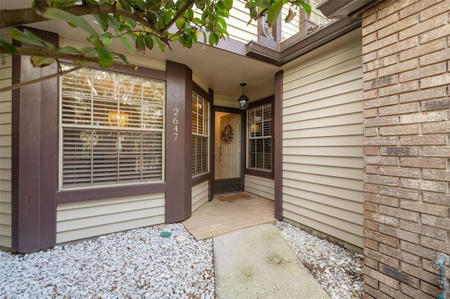 view of doorway to property