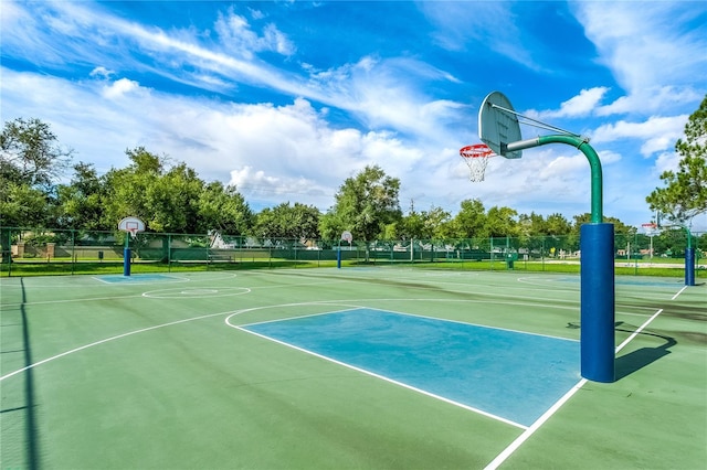 view of basketball court