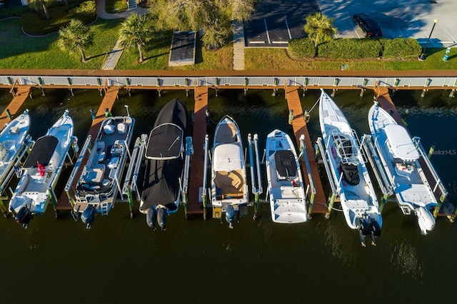 exterior space featuring a water view