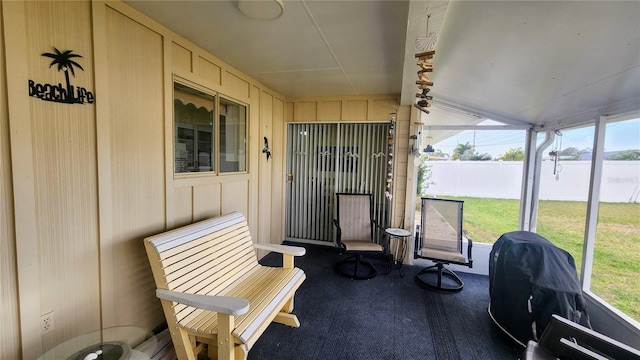 view of sunroom