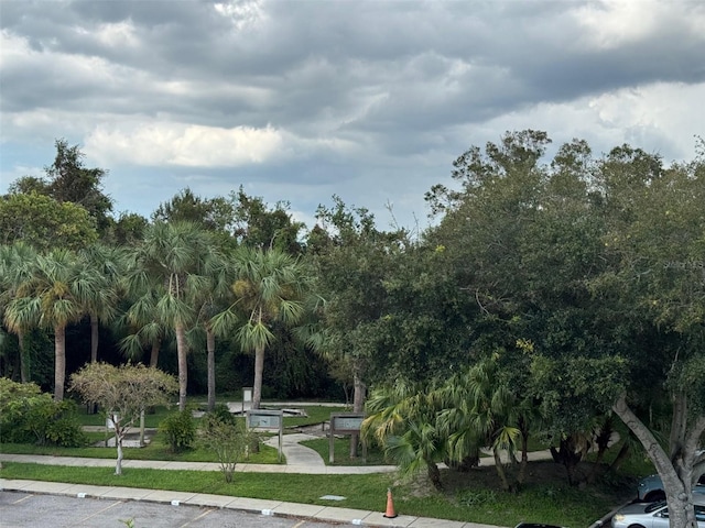 view of home's community featuring a lawn