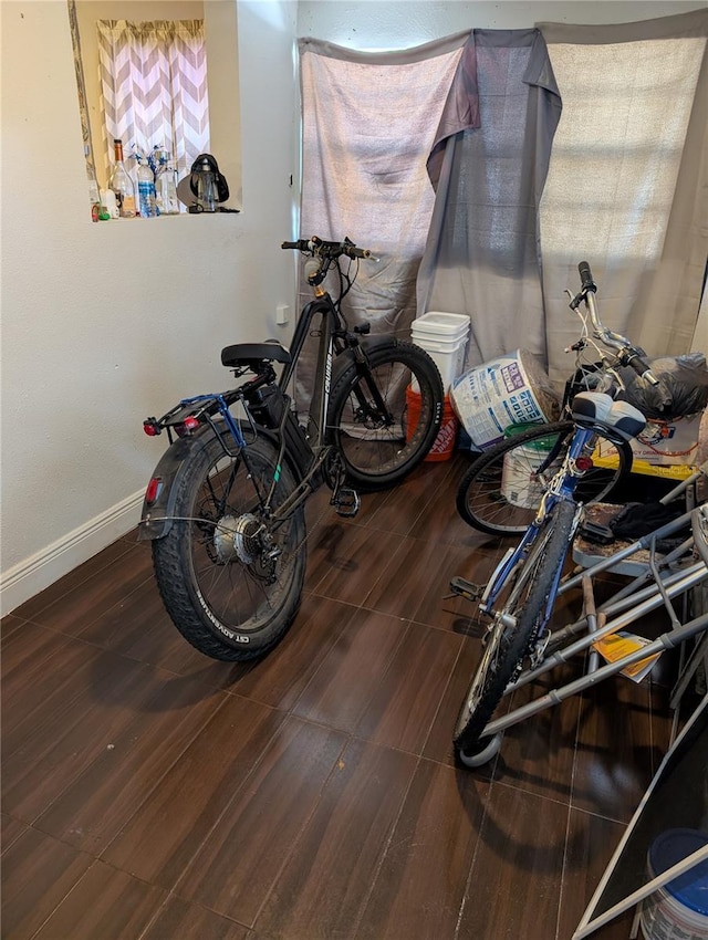 interior space featuring wood-type flooring