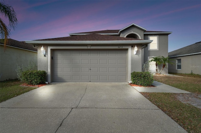 view of front of house featuring a garage