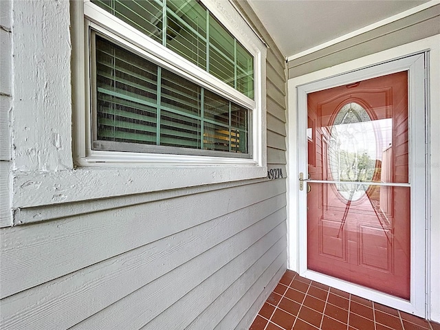 view of doorway to property