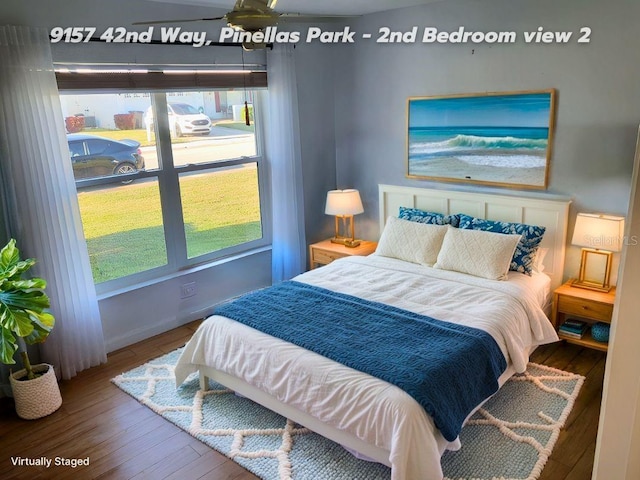 bedroom featuring hardwood / wood-style flooring