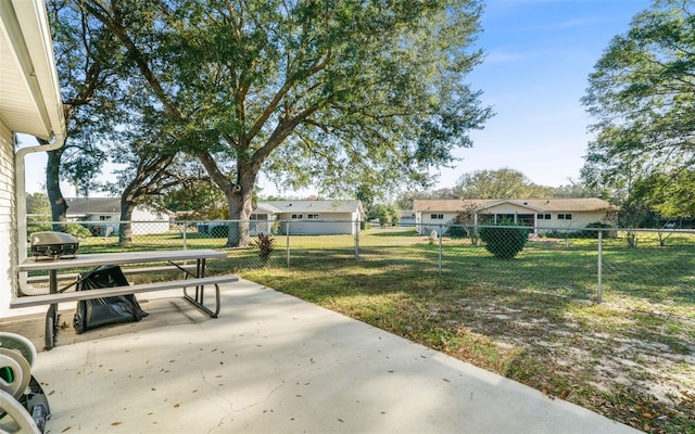 view of yard featuring a patio area