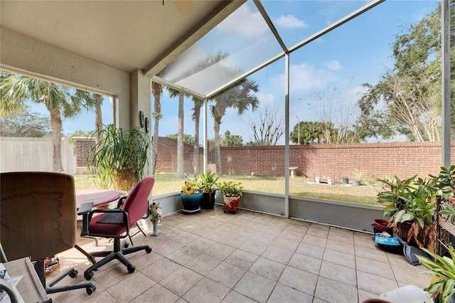 view of sunroom