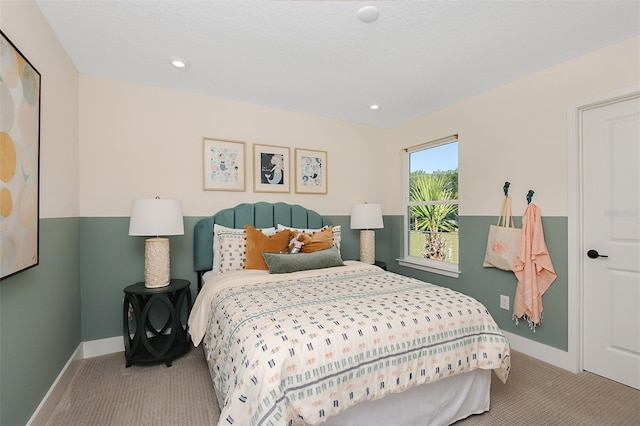 view of carpeted bedroom