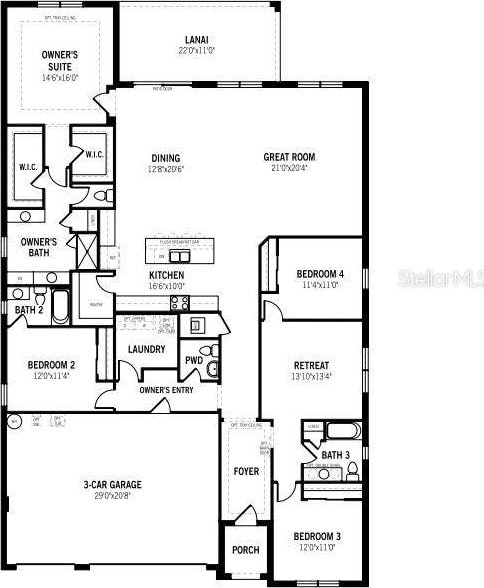 12458 49th St E, Parrish, FL 34219 - view of property floor plan