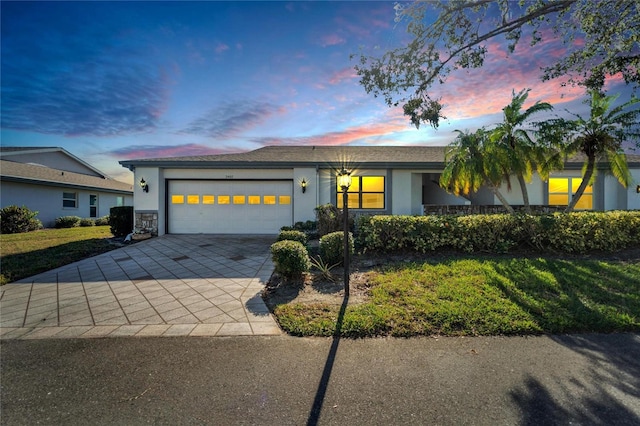 view of front of home featuring a garage