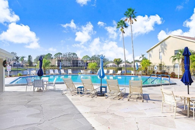 view of pool with a patio area