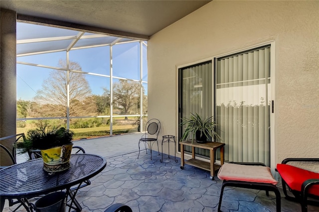 view of sunroom