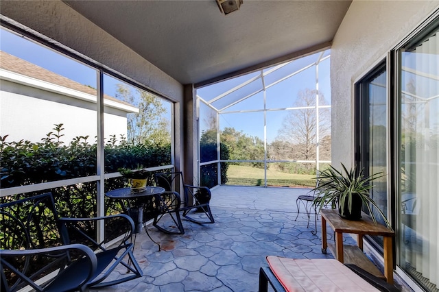 view of sunroom