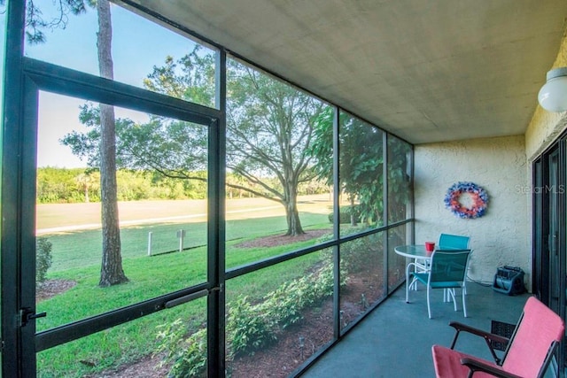 view of sunroom / solarium