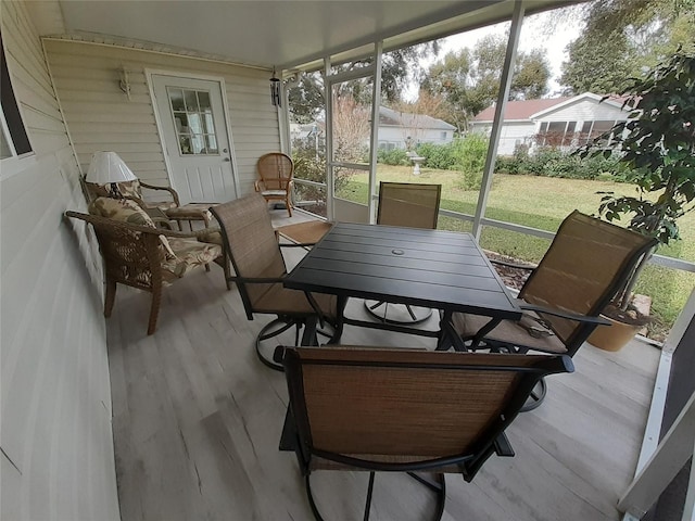 view of sunroom / solarium