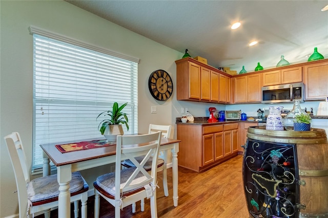 kitchen featuring light hardwood / wood-style flooring