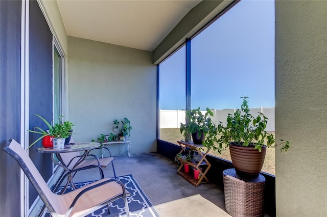 view of sunroom / solarium