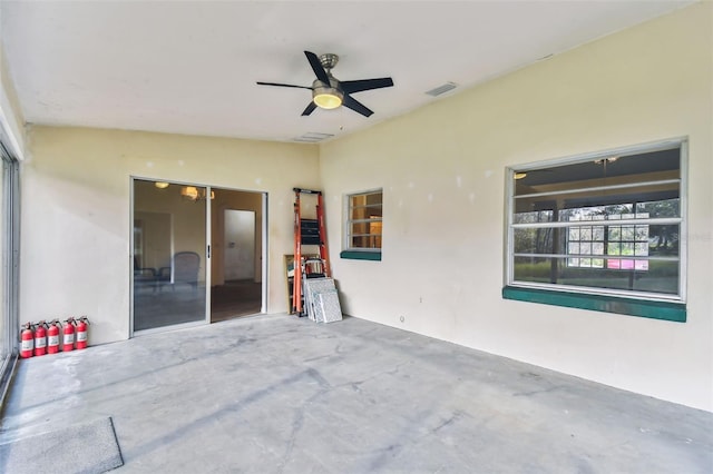 view of patio / terrace with ceiling fan