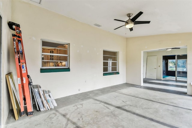 view of patio / terrace featuring ceiling fan