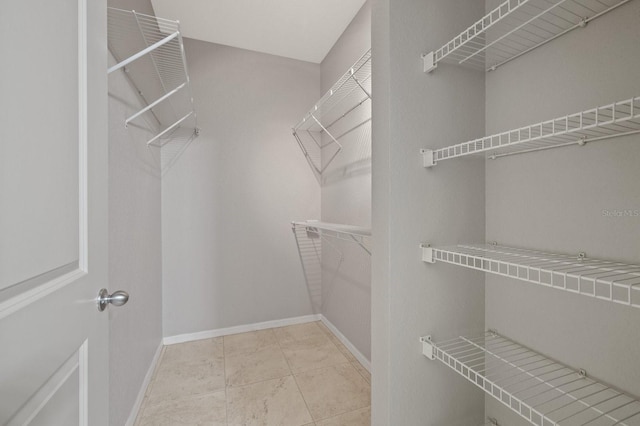 view of walk in closet