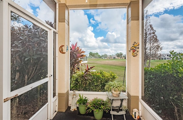 view of sunroom / solarium