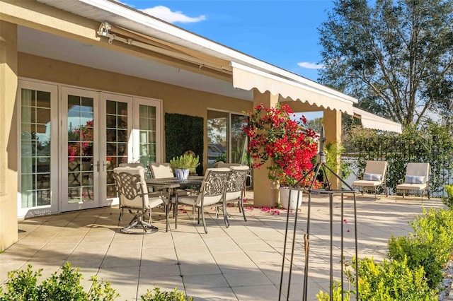 view of patio / terrace with french doors