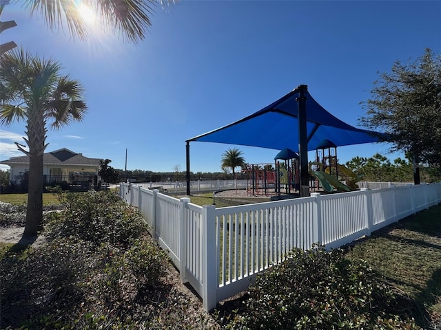 exterior space featuring a playground