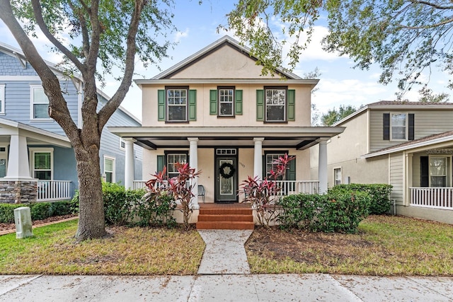 view of front of house with covered porch