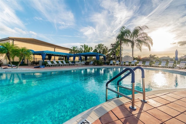 view of pool featuring a patio area