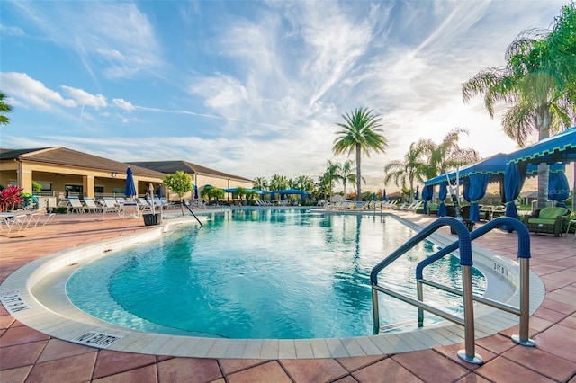 view of pool with a patio