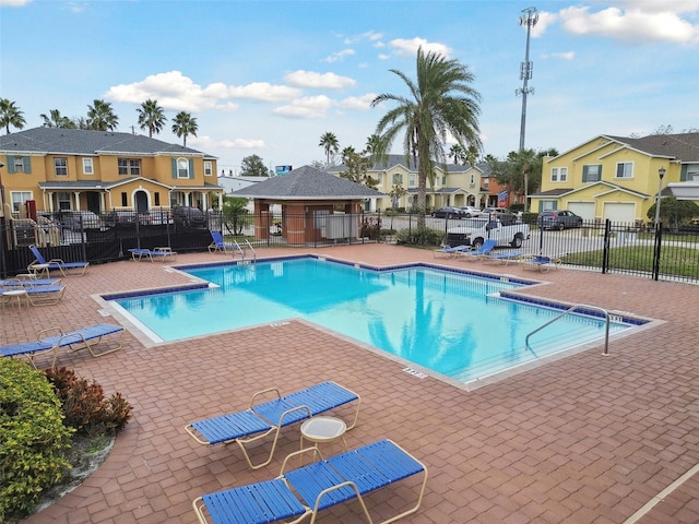 view of pool featuring a patio area